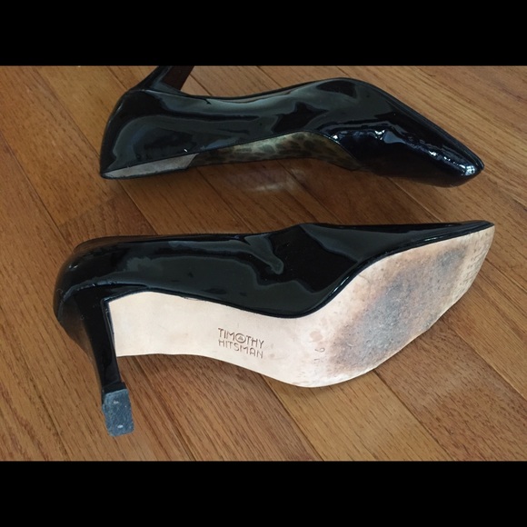 Black patent leather and leopard print shoes. SS 9 - Picture 3 of 4